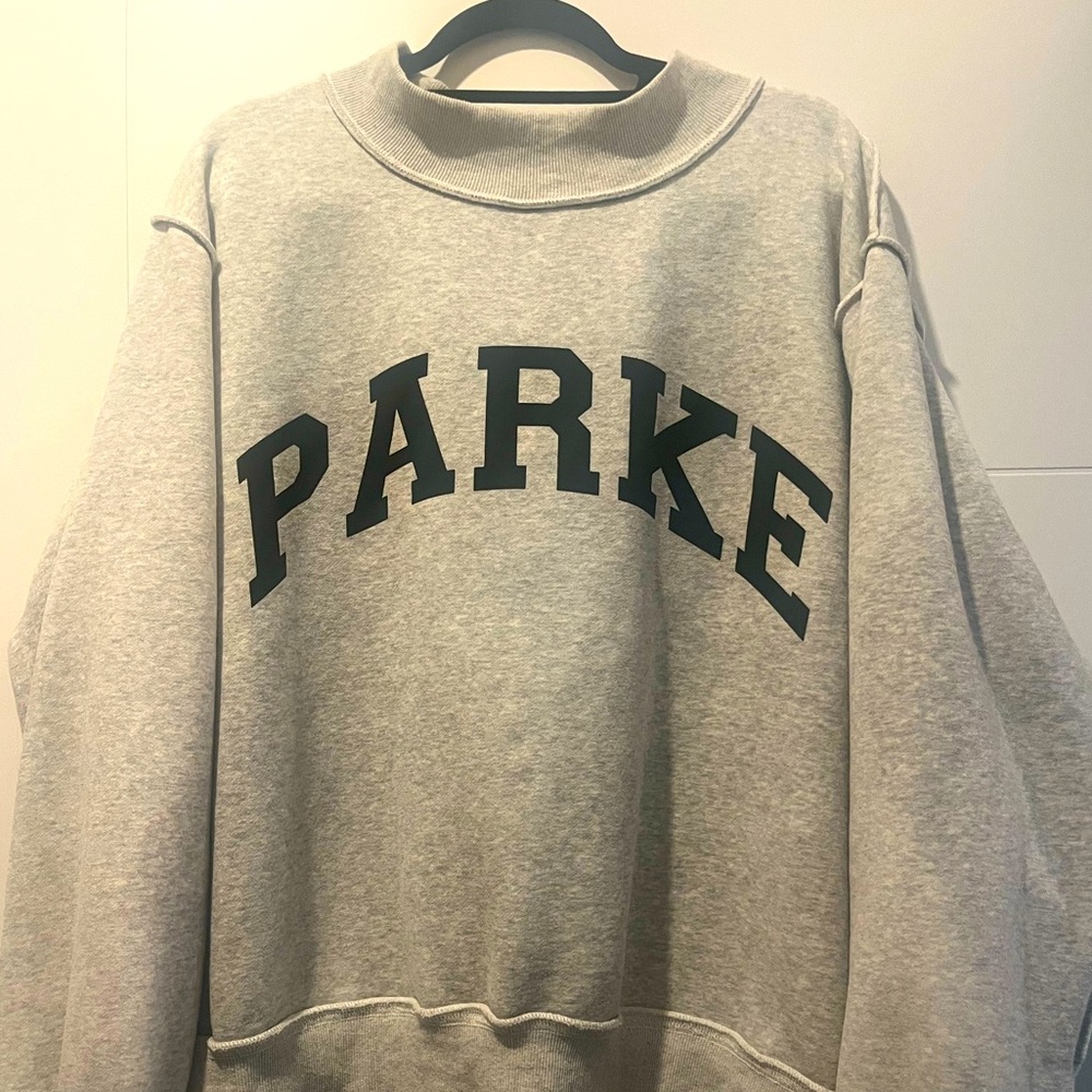 🖤🤍 SOLD OUT Parke x SET Active Reversible Varsity Mockneck Sweatshirt in L/XL 🖤🤍